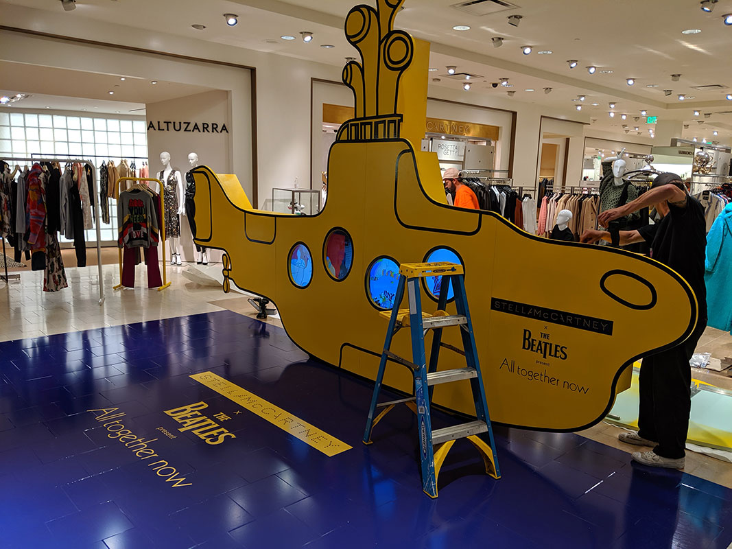 Neman Marcus Yellow Submarine installation