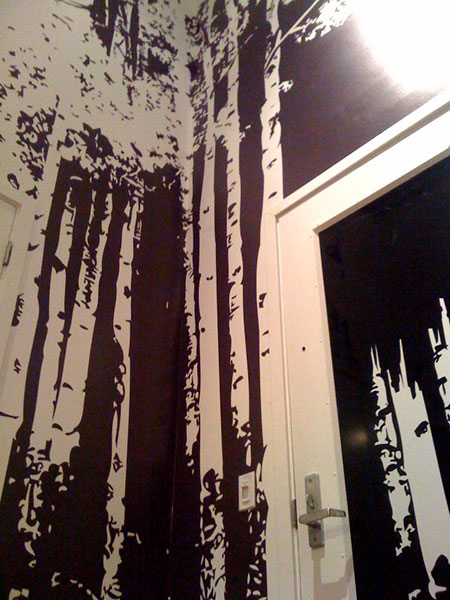 Interior vinyl application for private residence